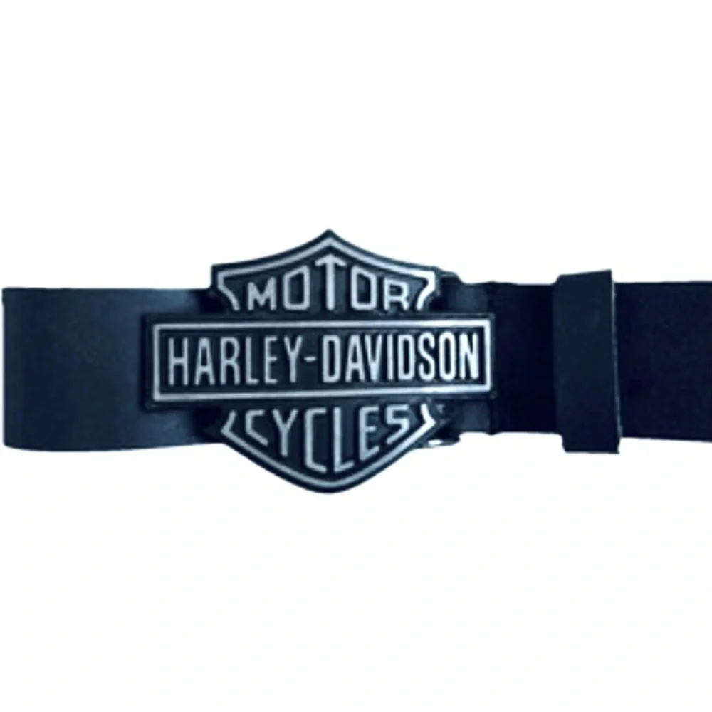HARLEY-DAVIDSON Women's Bar & Shield Buckle Black Leather Belt